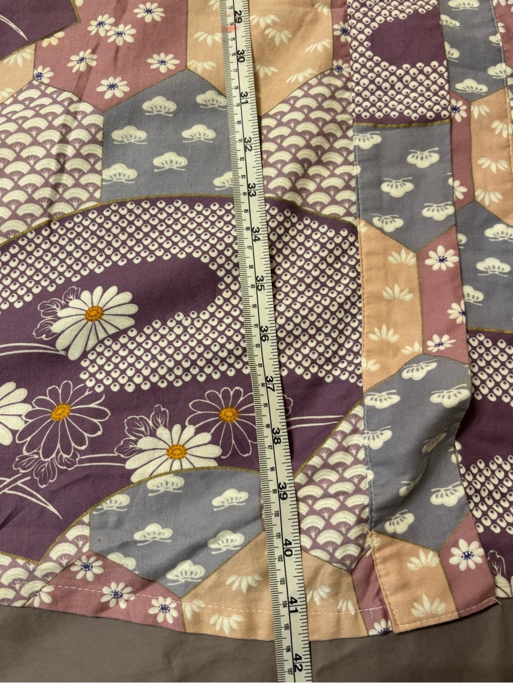 Vintage Japanese Yukata Kimono Robe 100% Cotton Floral Made in Japan OS - Picture 8 of 12